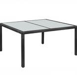 VidaXL Tuintafel 150x90x75 cm poly rattan zwart