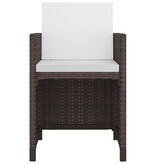 VidaXL 13-delige Tuinset met kussens poly rattan bruin