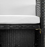 VidaXL 13-delige Tuinset met kussens poly rattan zwart