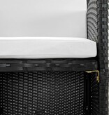 VidaXL 11-delige Tuinset met kussens poly rattan zwart