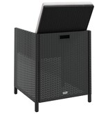 VidaXL 9-delige Tuinset poly rattan en acaciahout zwart