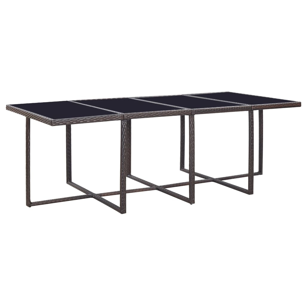 VidaXL 13-delige Tuinset met kussens poly rattan bruin