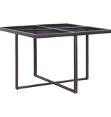 VidaXL 9-delige Tuinset met kussens poly rattan bruin