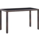 VidaXL 5-delige Tuinset met kussens poly rattan bruin