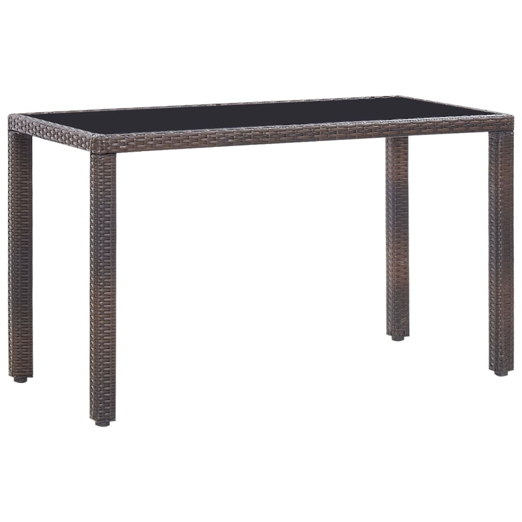 VidaXL 5-delige Tuinset met kussens poly rattan bruin