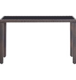 VidaXL 5-delige Tuinset met kussens poly rattan bruin