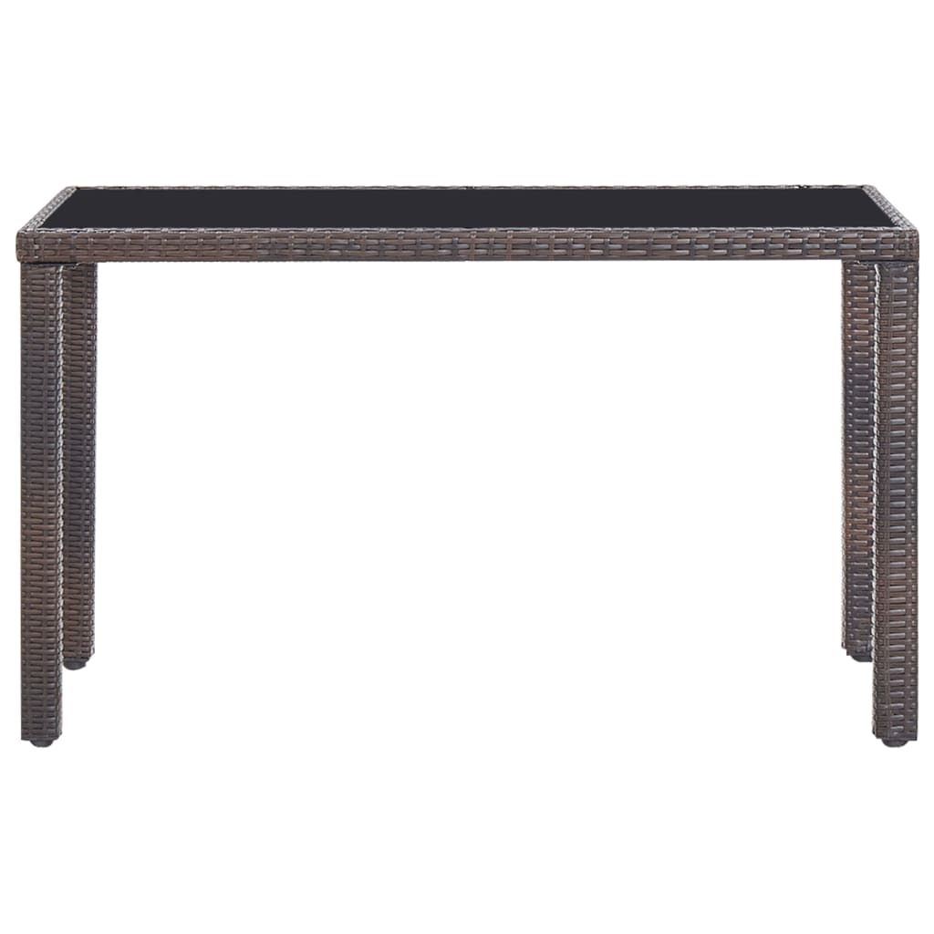 VidaXL 5-delige Tuinset met kussens poly rattan bruin