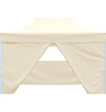 VidaXL Vouwtent pop-up met 4 zijwanden 3x4,5 m crèmewit