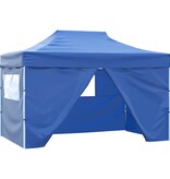 VidaXL Vouwtent pop-up met 4 zijwanden 3x4,5 m blauw