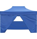 VidaXL Vouwtent pop-up met 4 zijwanden 3x4,5 m blauw