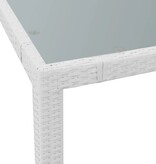 VidaXL 5-delige Tuinset poly rattan crèmewit