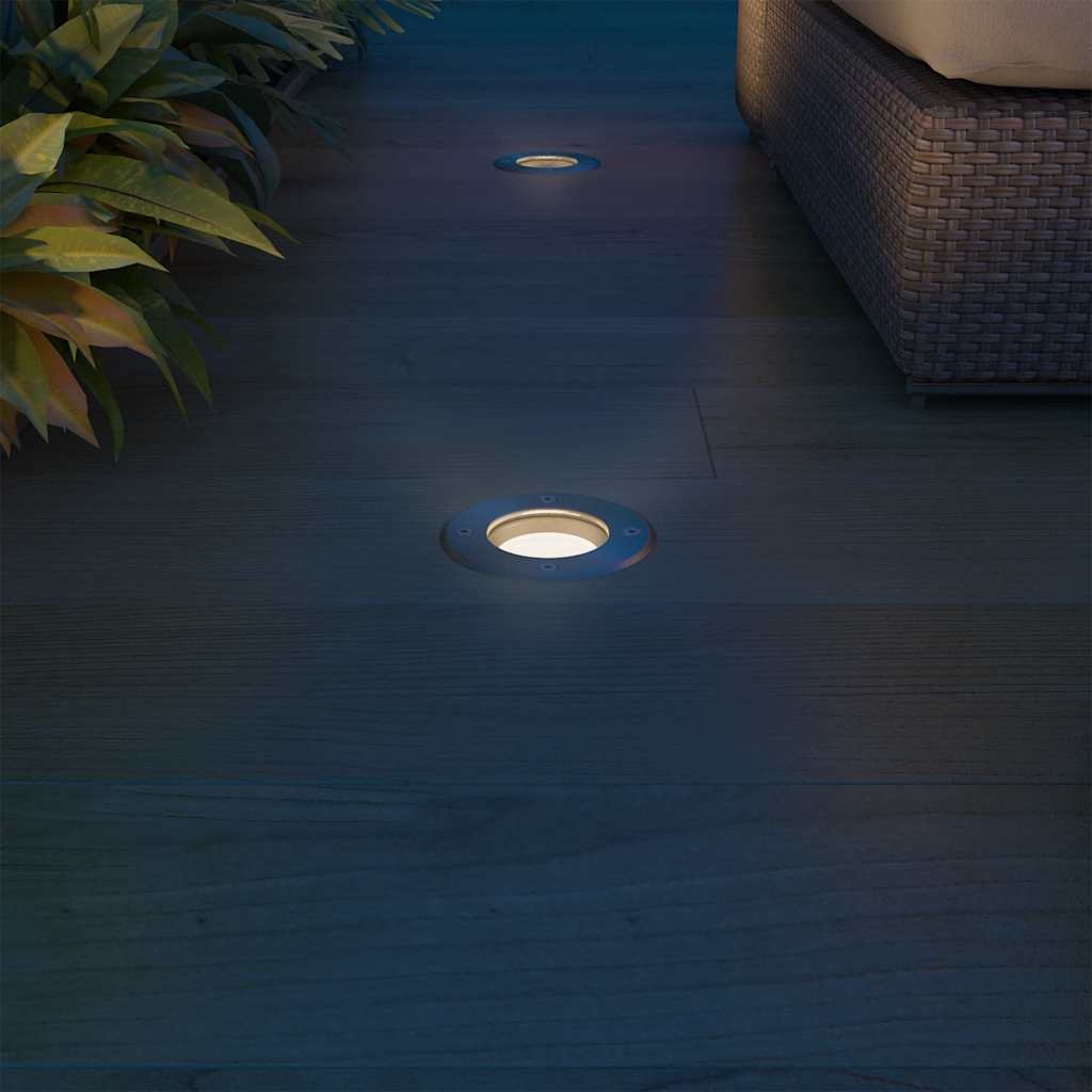 VidaXL LED-Grondspots buiten 3 stuks rond