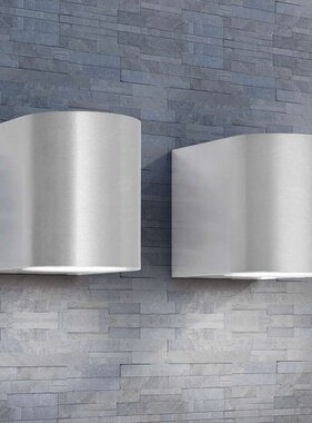 VidaXL LED-wandlamp tuin neerwaarts rond 2 st