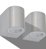 VidaXL LED-wandlamp tuin neerwaarts rond 2 st