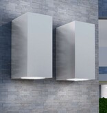 VidaXL LED-buitenwandlampen 2 st vierkant op-/neerwaarts
