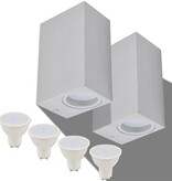 VidaXL LED-buitenwandlampen 2 st vierkant op-/neerwaarts