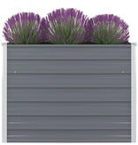 VidaXL Plantenbak verhoogd 100x100x77 cm gegalvaniseerd staal grijs