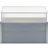 VidaXL Tuinkas 100x100x85 cm gegalvaniseerd staal grijs