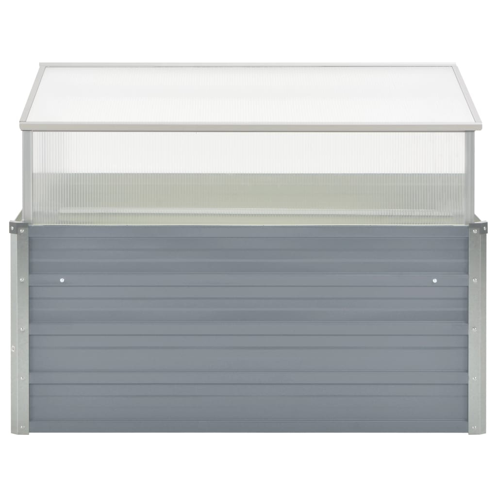 VidaXL Tuinkas 100x100x85 cm gegalvaniseerd staal grijs