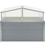 VidaXL Tuinkas 100x100x85 cm gegalvaniseerd staal grijs