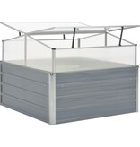 VidaXL Tuinkas 100x100x85 cm gegalvaniseerd staal grijs