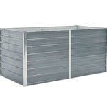 VidaXL Plantenbak verhoogd 160x80x77 cm gegalvaniseerd staal grijs