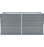 VidaXL Plantenbak verhoogd 160x80x77 cm gegalvaniseerd staal grijs