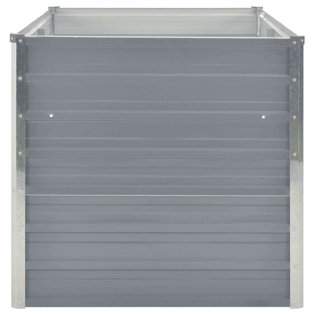 VidaXL Plantenbak verhoogd 160x80x77 cm gegalvaniseerd staal grijs