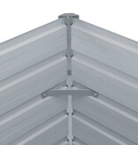 VidaXL Plantenbak verhoogd 160x80x77 cm gegalvaniseerd staal grijs