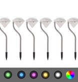 VidaXL Zonne-energie LED tuinlamp 6 stuks 9x7,8x29,5 cm