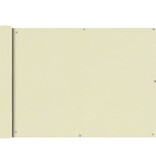 VidaXL Balkonscherm Oxford textiel 75x600 cm crème