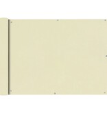 VidaXL Balkonscherm Oxford textiel 75x400 cm crème