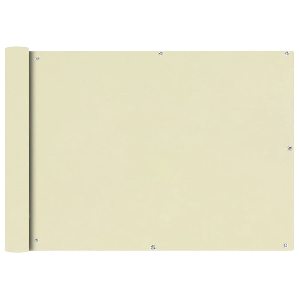 VidaXL Balkonscherm Oxford textiel 75x400 cm crème
