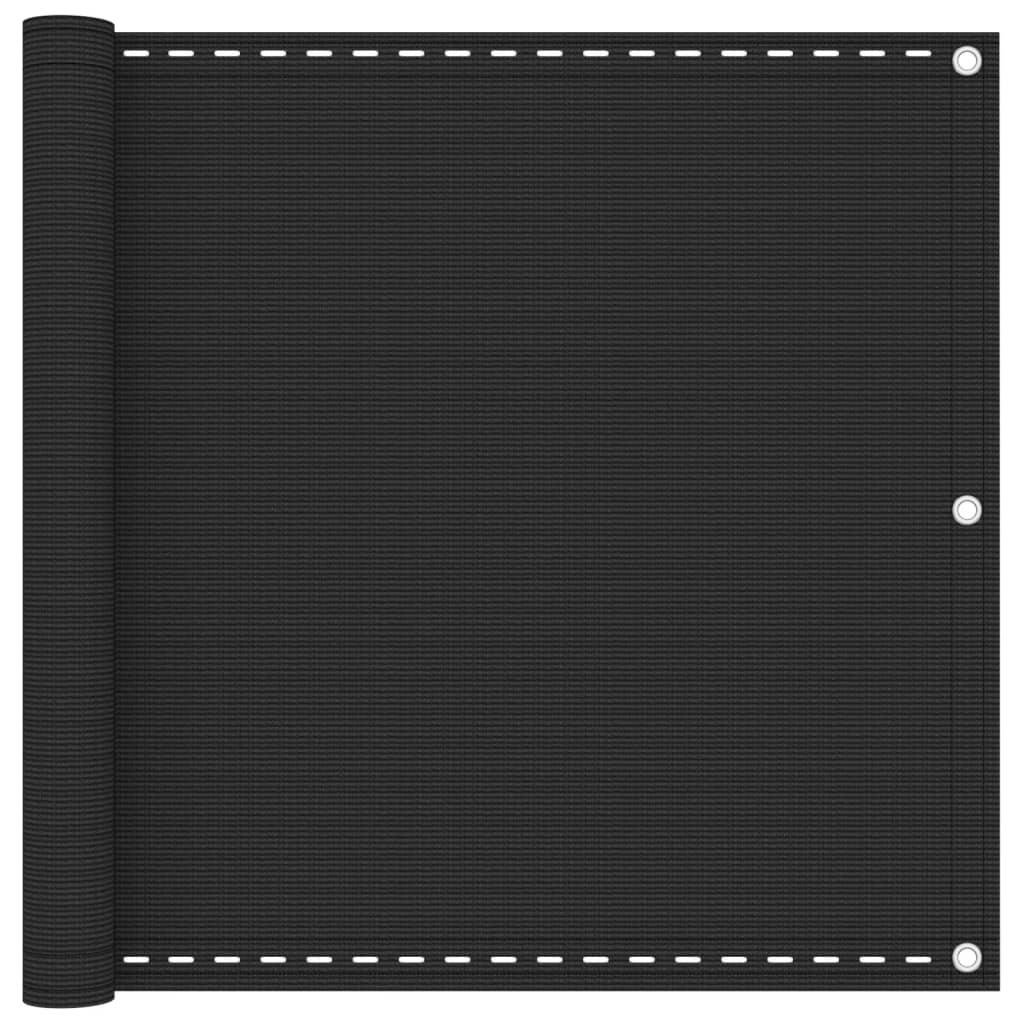 VidaXL Balkonscherm 90x600 cm HDPE antracietkleurig