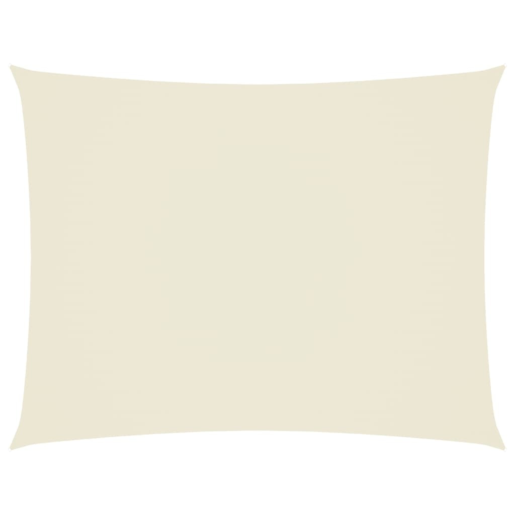 VidaXL Zonnescherm rechthoekig 4x6 m oxford stof crèmekleurig