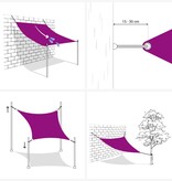 VidaXL Zonnescherm HDPE driehoekig 3,6x3,6x3,6 m crème