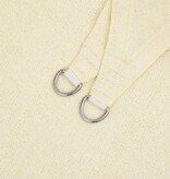 VidaXL Zonnescherm HDPE driehoekig 3,6x3,6x3,6 m crème