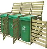 VidaXL Containerberging driedubbel 240 L geïmpregneerd hout