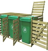 VidaXL Containerberging driedubbel 240 L geïmpregneerd hout