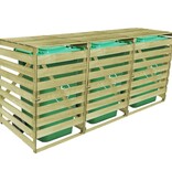 VidaXL Containerberging driedubbel 240 L geïmpregneerd hout