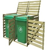 VidaXL Containerberging dubbel 240 L geïmpregneerd hout