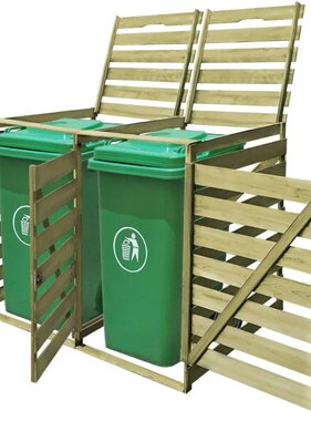 VidaXL Containerberging dubbel 240 L geïmpregneerd hout