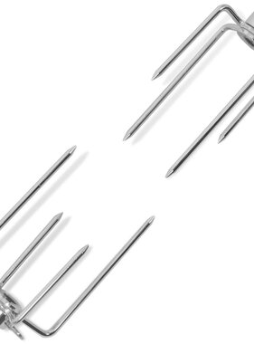 VidaXL BBQ Draaispit vorken 2 stuks staal
