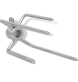 VidaXL BBQ Draaispit vorken 2 stuks staal