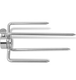 VidaXL BBQ Draaispit vorken 2 stuks staal