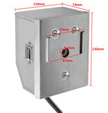 VidaXL Professionele BBQ draaispitmotor roestvrij staal 4W