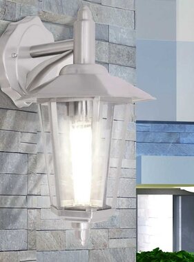 VidaXL Wandlantaarn hangend voor buiten roestvrij staal