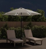 VidaXL Zweefparasol met LED 3 m zandwit