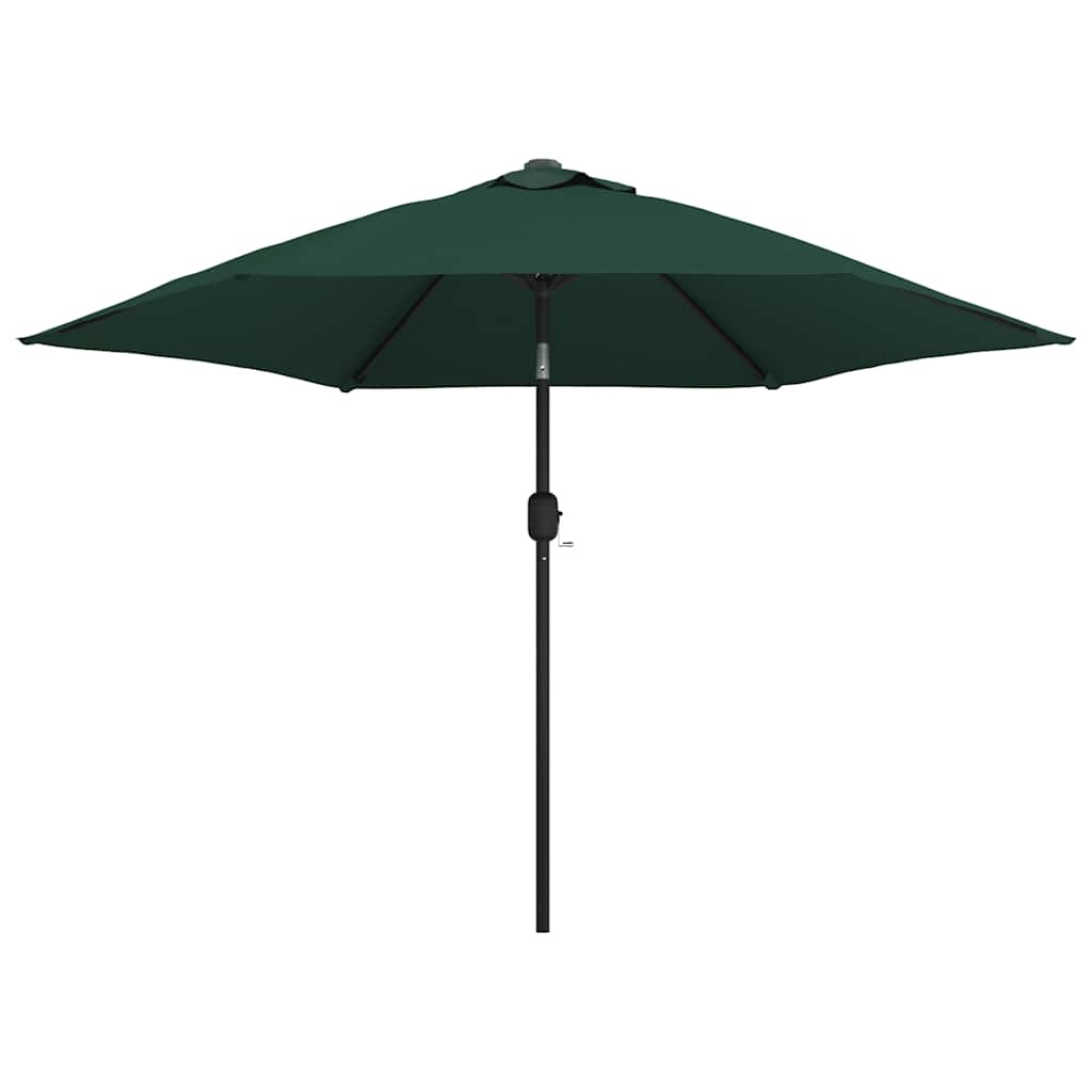 VidaXL Zweefparasol met LED 3,5 m groen