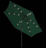 VidaXL Zweefparasol met LED 3,5 m groen